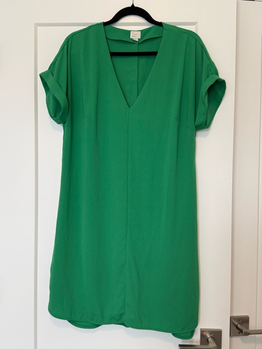 a new day Bright Green V-Neck Dress